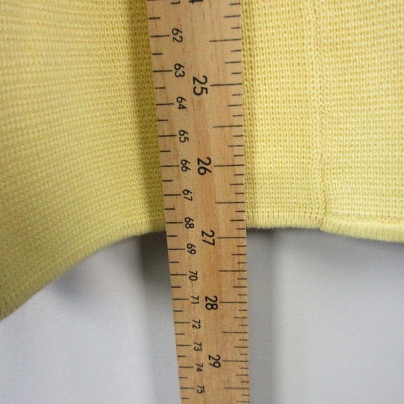 Talbots Knit Blazer Jacket Woman 3X Butter Yellow Cotton Cardigan Preppy 960 - Picture 9 of 10